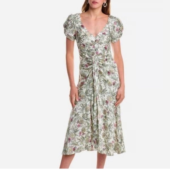 CINQ A SEPT walker floral midi dress Size 0 New with tag
